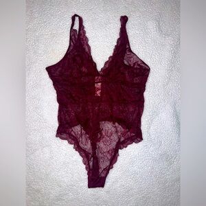 Victoria’s Secret Burgundy Lace Bodysuit